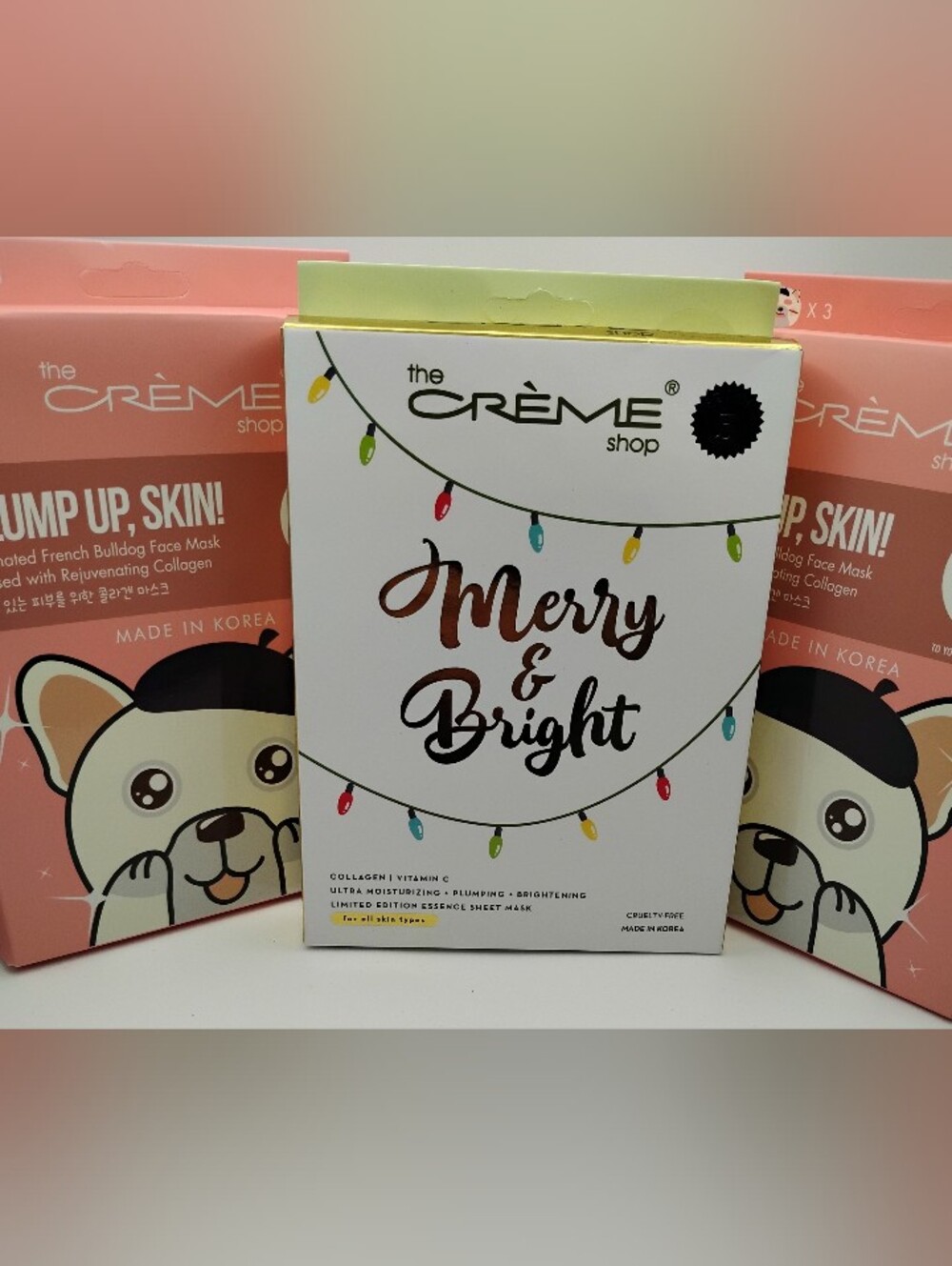 CRÈME shop Plump Up, Skin! French Bulldog Sheet Mask+Merry And Berry Skin Masks - Picture 2 of 2